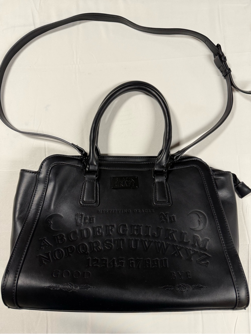 Blackcraft Cult Ouija Large Satchel Black Gothic Witchy Crossbody Purse